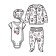 Kit for girls: T -shirt, leggings, height 68 cm