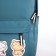 Young backpack from textiles on a zipper, waterproof, 4 pockets, green color