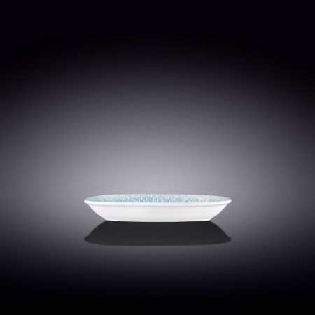 Wilmax England Coral Blue Super Ellipse dish, size 16x9 cm-1