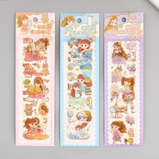 Sticker plastic gold embossing 