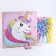 Application with pompom "Beautiful unicorn" size - 30 × 30 cm, glue 30 ml