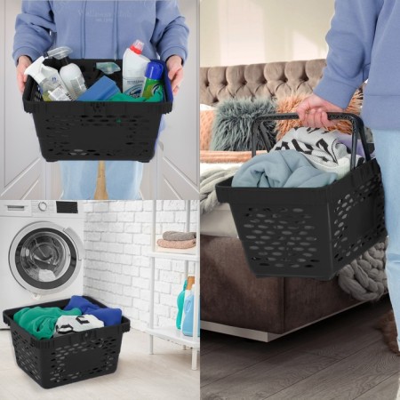 Consumer plastic basket 20 l, black color-1