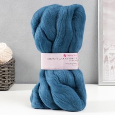 Fasting wool 100% thin wool 50g (14-Morskaya wave)