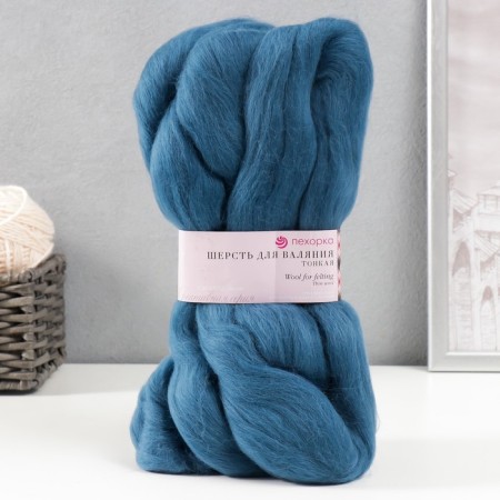 Fasting wool 100% thin wool 50g (14-Morskaya wave)
