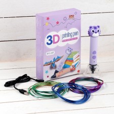 3D handle of tigernok, work with PLA plastic, USB power cable, purple