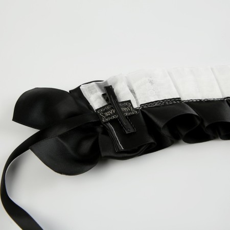 Carnival bandage "Lolita", black color with white lace-6