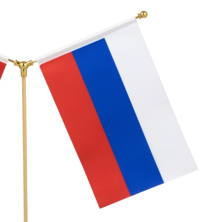 Flagste desktop with two flags 21 x 14 cm, circle 6.5 x 3.5 cm, 23 x 30 cm, gold-2