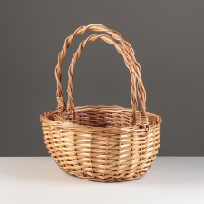 A set of baskets of 2 pcs, 31x24xh13/34, 26x20xh11/30 cm, honey, rogoz
