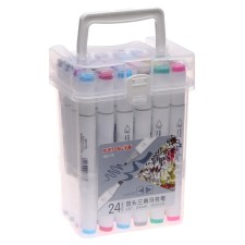 A set of markers of professional bilateral 24 pieces/24 colors