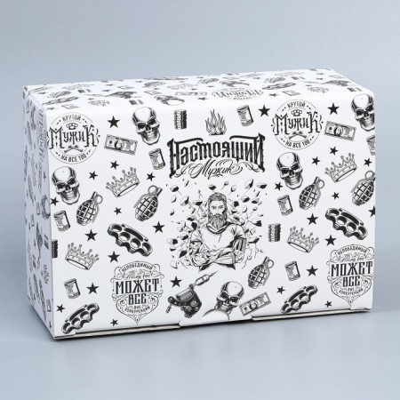 Box Gift team, packaging, “real man”, 22 x 15 x 10 cm-2