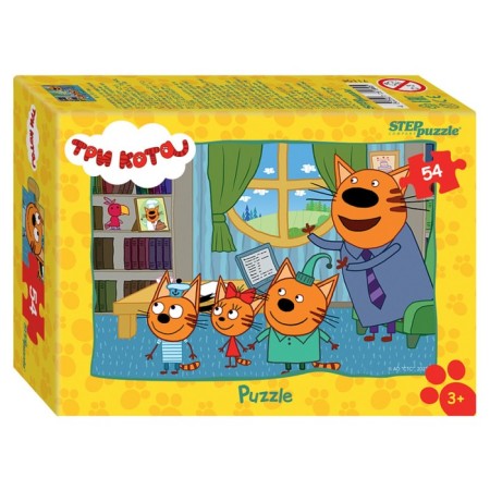 Puzzle "Three cats - 1", mix, 54 elements-1