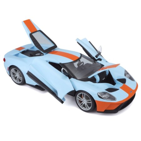 MASTO DIE-CAST 2017 Ford GT machine, opening doors, 1:18, orange-blue color-3