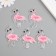 Shaker for the creativity of PVC "Pink Flamingo" with a 4.6x6 cm glitter