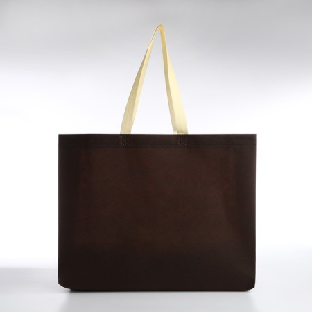 Bag beach without fasteners, brown color-1