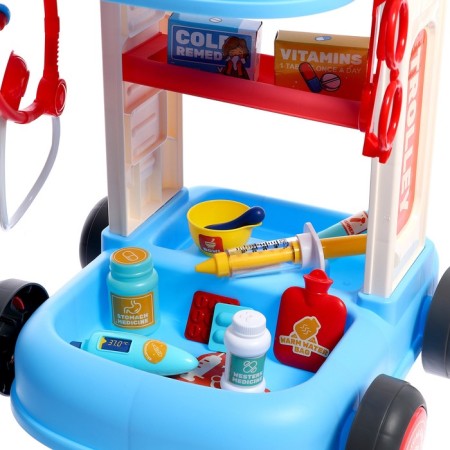 Game set "Doctor" on a cart, with accessories-4
