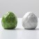 List and Solonka from ceramics "Artichoke", white and green 6 x 6.5 cm, white-green color