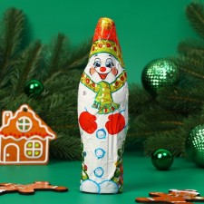 New Year. Chocolate figure 