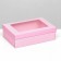 Gift folding box, packaging, "pink", with a window of 30 x 20 x 9 cm
