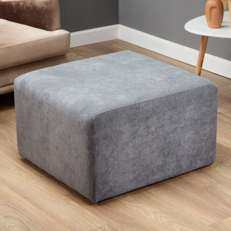 Pouf "Warsaw" Velur Happy 996 Gray 70x68x45-3