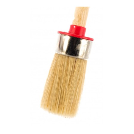 Round bison 01501-25, light bristles, wooden pen, No. 4, 25mm-1