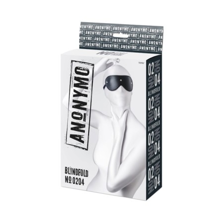 Mask Anonymo, PU Skin, 24 cm, black color-5