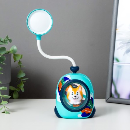 Dog table lamp LED 3W USB Blue 7x8x28 cm Risalux-3