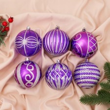 Set of balls Plastic D-8 cm, 6 pcs 