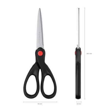 Scissors Erichkrause Unity, 16 cm, black-3