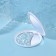 Folding mirror, D 7.5 cm, white color