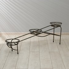 Flower stand, floor, 3 pots, d = 17 cm, bronze, 
