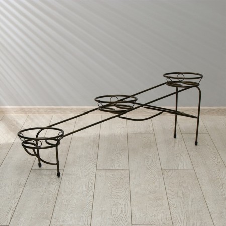 Flower stand, floor, 3 pots, d = 17 cm, bronze, "descent"