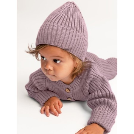 Knitted Knot Killed with a cap Amarobaby Pure Love Tot, height 62 cm, color powder-16