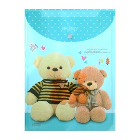 Folder-convert button, A4, 180 microns, "bears", vertical, mix-6