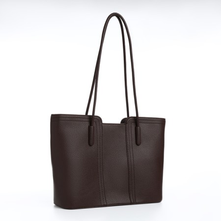 Bag Female Tout with zipper, chocolate color-2