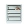 Mailing box multi -sectional, 4 sections, with the back wall, gray, Mix door