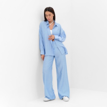 Women's suit (shirt and trousers) Mist Summer Time, R.42, Blue-1