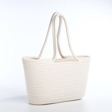 Bag-touut without fastening, white color-1