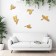 Decoration wall -mounted, plaster panel "birds" 5 pcs, golden