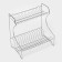 Dishes for dishes with a pallet 39 × 24 × 37.5 cm, color chromium