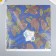 Scrapbooking paper "Cocoa on blue" density 180 g 30.5x32 cm