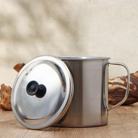 Western stainless steel mug, 800 ml, D = 11 cm, chrome color-1