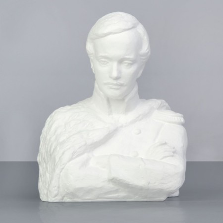 Gypsum figure famous people: Lermontov, "Ekorsh Workshop", 20 x 18 x 24.5 cm-2