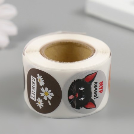 Stick Paper "kittens" d = 2.5 cm 252 pcs in roll-2