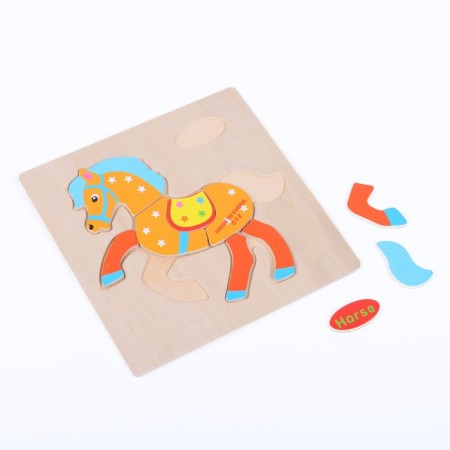Children's wooden frames-lodges “Animals, insects” 15 × 15 × 0.5 cm, mix-6