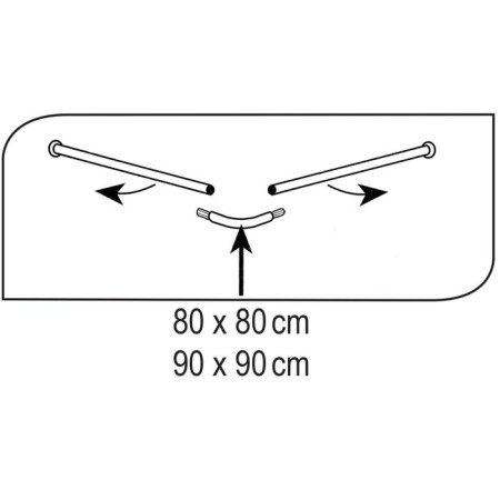 Bathroom cornice (modern design) 90x90 cm, white color-6