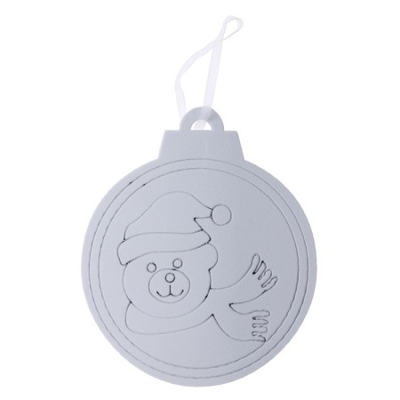 Christmas tree decoration for painting "Bear" 4 pcs., Brush-2