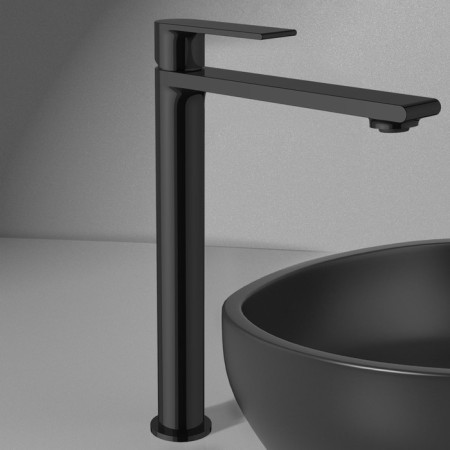 Vince Vogue VBF-1V2MB sink mixer, single-leaf, pour 176 mm, brass, black-1