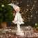 New Year's jester "In a patterned dress with fur" 30 cm, silver-white