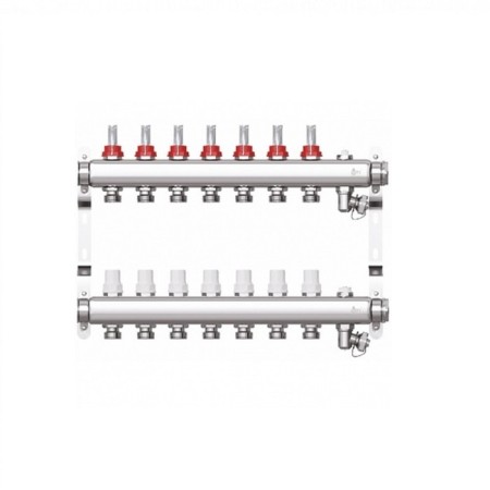 Collector Group STI, 1 "X3/4", 7 outputs, with consumables, stainless steel