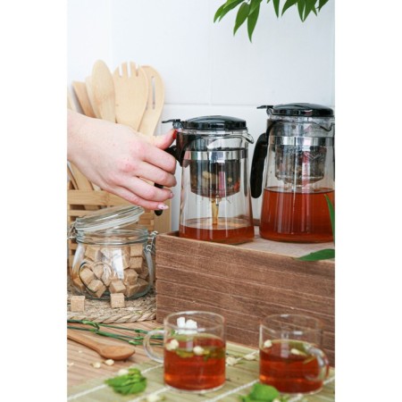 Magistro -glass teapot Magistro Magistro, 900 ml, with plastic sieve-9